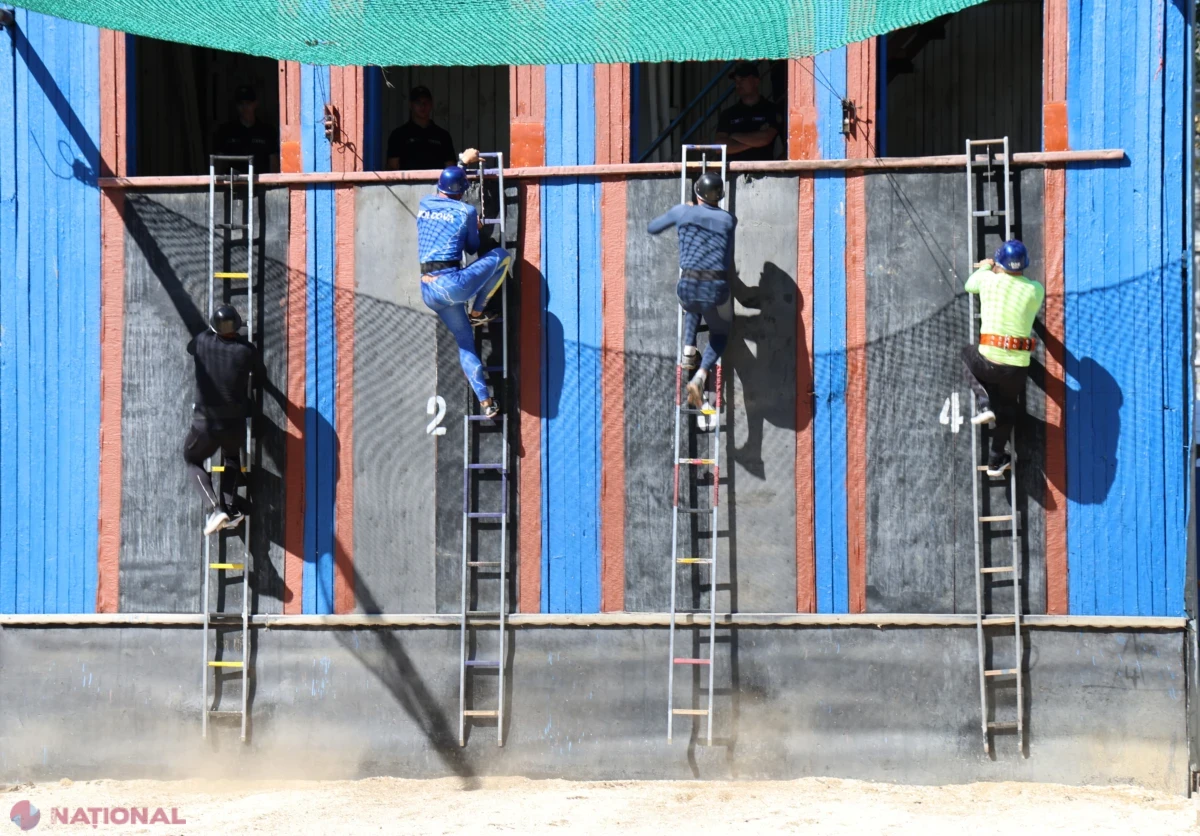 A doua zi a Campionatului Național la Sportul Aplicativ: salvatorii și pompierii își testează rezistența și abilitățile practice