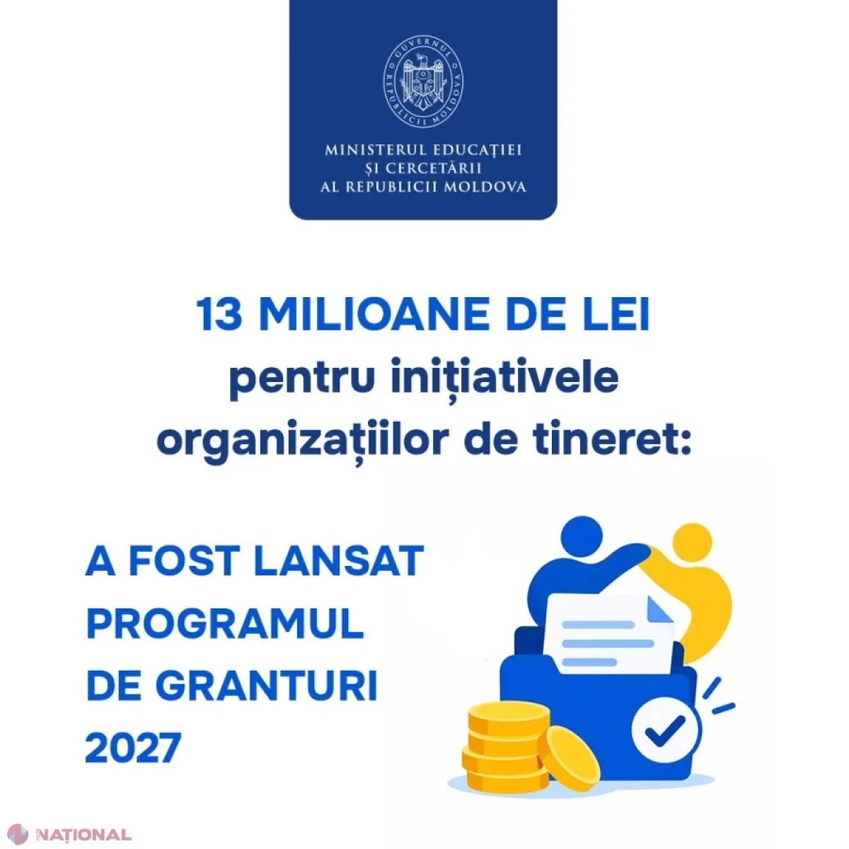 Programul de Granturi 2027 pentru organizațiile de tineret, lansat: finanțări de până la 600.000 de lei per proiect