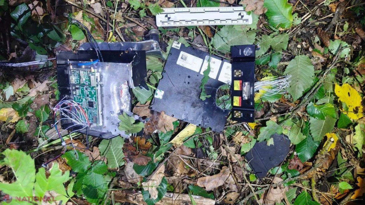 Resturile unei drone Geran-4, găsite în raionul Briceni, la 1 700 de metri de frontieră – FOTO