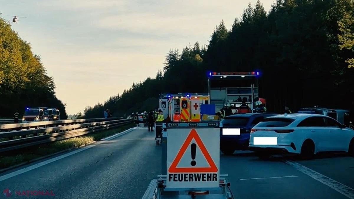 Autocar cu 35 de turiști filipinezi, răsturnat pe autostrada A96 din Germania: doi morți și cel puțin opt răniți grav