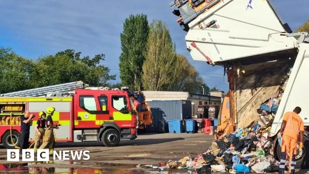 O țigară electronică aruncată la gunoi a provocat un incendiu într-un camion de colectare a deșeurilor