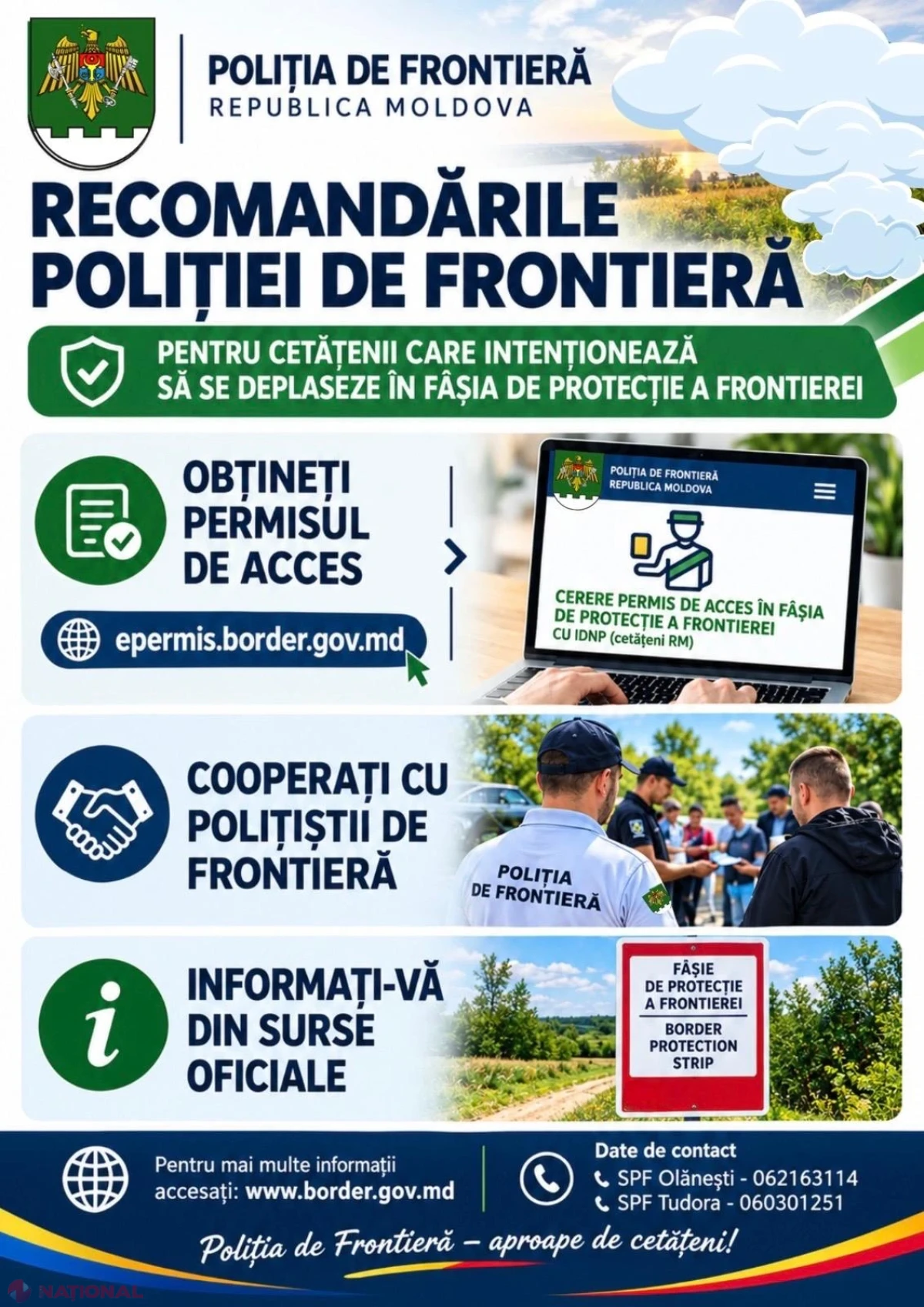 Toamna pe malul Nistrului și Prutului: Poliția de Frontieră le amintește cetățenilor regulile de acces