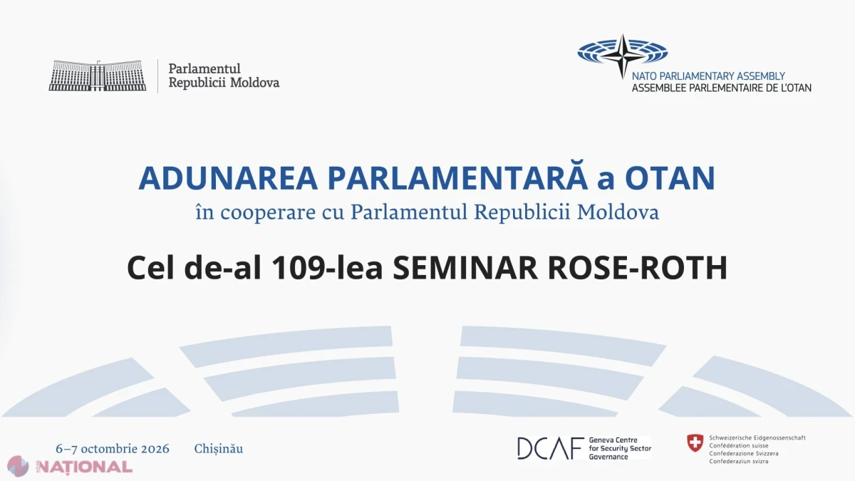 Parlamentul Republicii Moldova va găzdui al 109-lea Seminar Rose-Roth al AP NATO, dedicat securității regionale