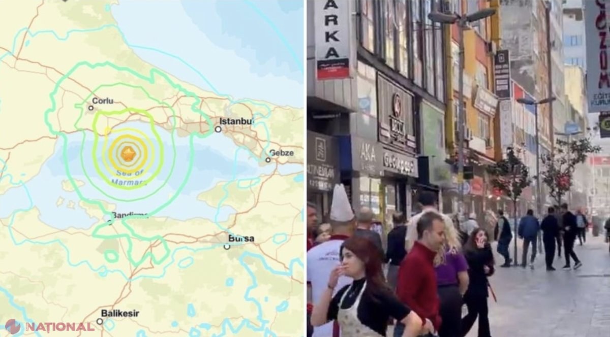 VIDEO // Panică la Istanbul, în urma unui puternic CUTREMUR. Au urmat și două replici, iar oamenii s-au refugiat pe străzi și în parcuri
