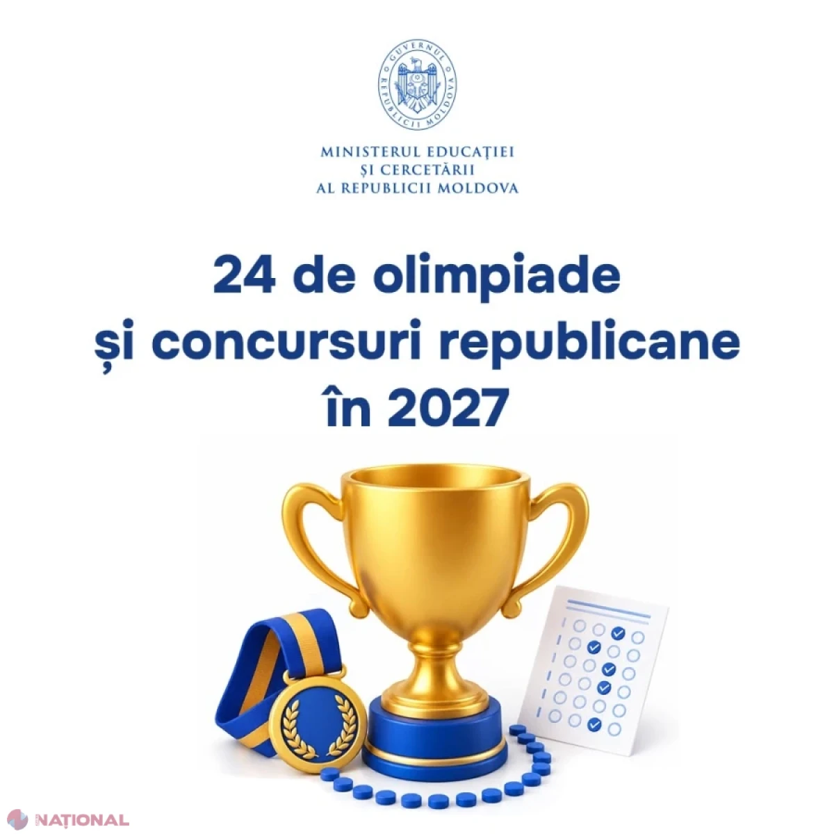 24 de olimpiade și concursuri republicane în 2027; 3 milioane de lei pentru performanțele din 2026