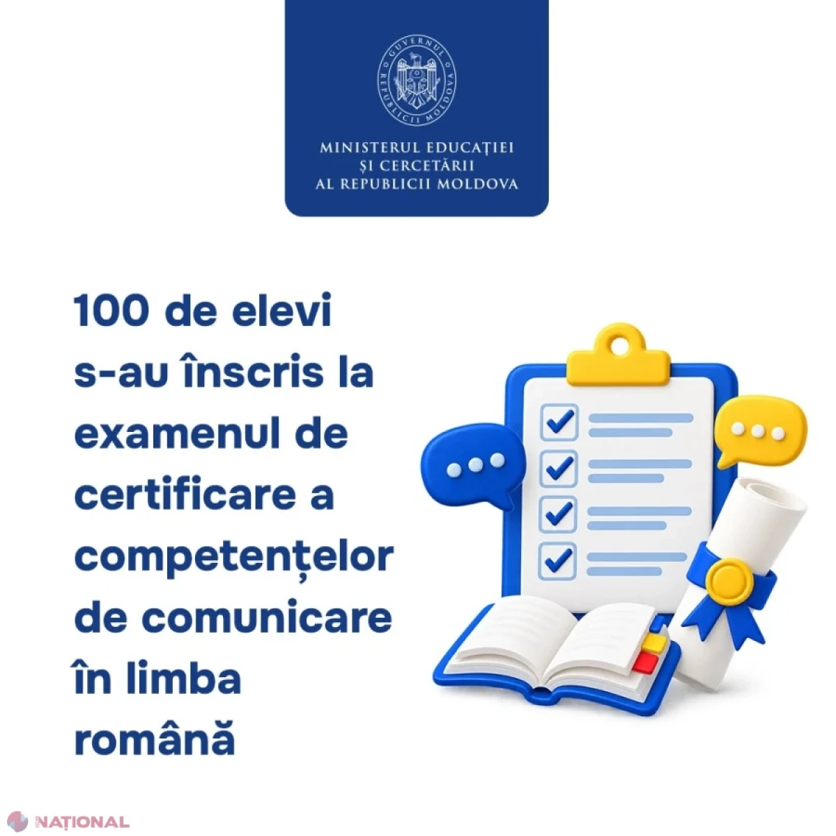 100 de elevi s-au înscris la examenul de certificare a competențelor de comunicare în română