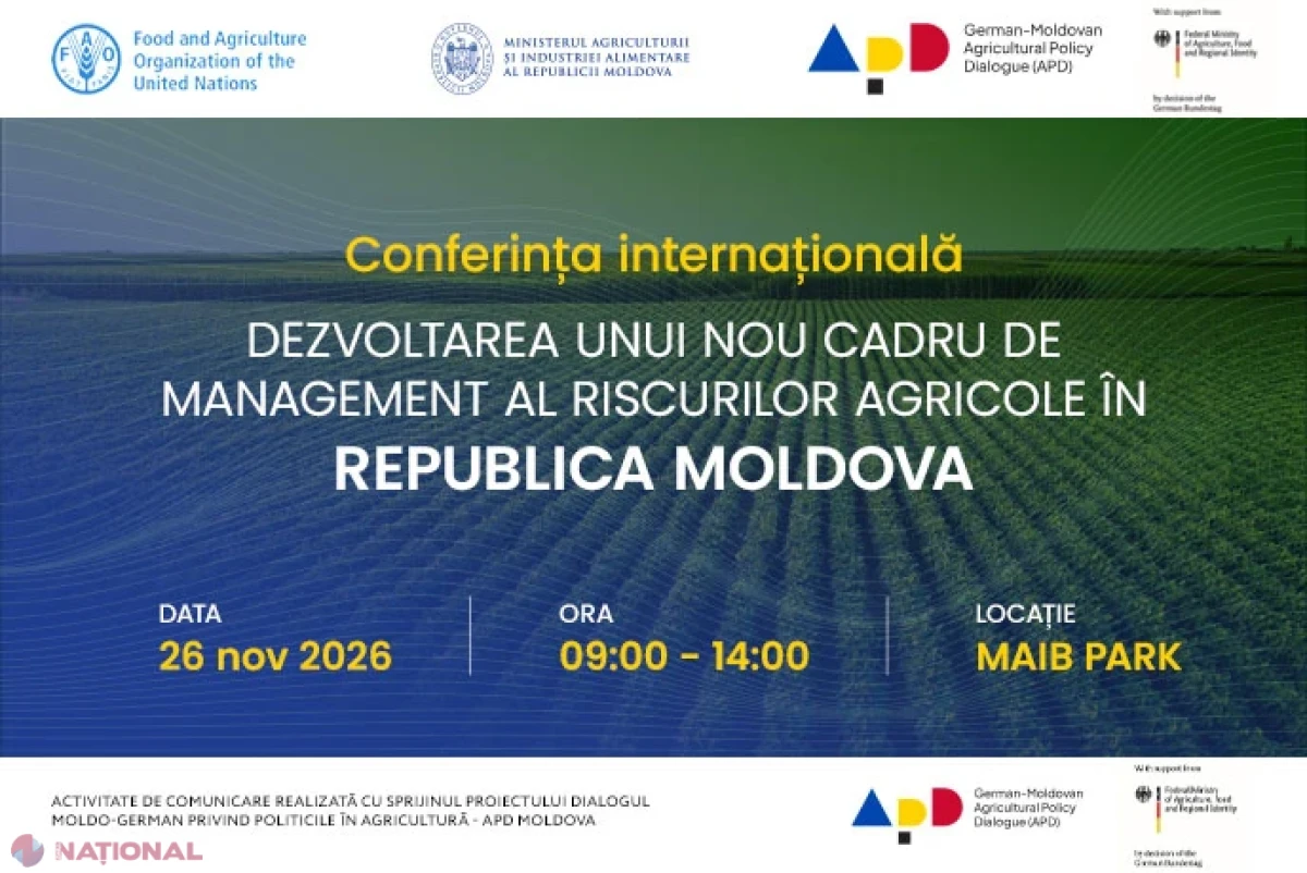 Chișinăul găzduiește o conferință internațională despre riscurile agricole
