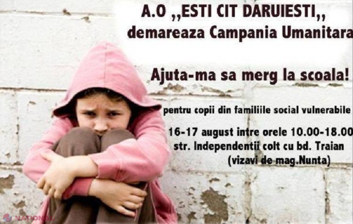 CAMPANIE // Ajută un copil să meargă la școală: O mamă care crește singură patru copii are nevoie de AJUTOR