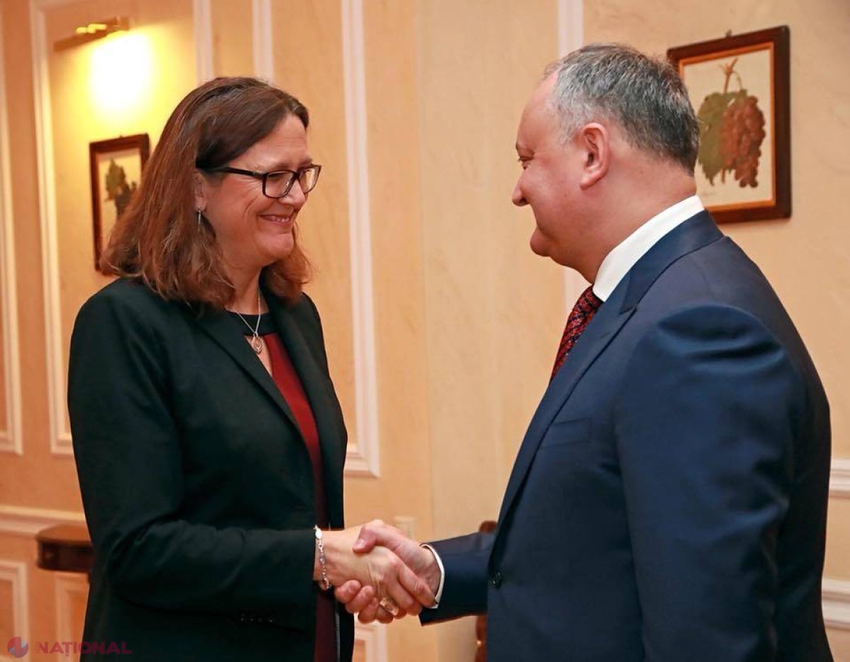 Dodon RECUNOAȘTE că relațiile dintre R. Moldova și Uniunea Europeană au caracter ascendent, dar vrea REVIZUIREA Acordul de Liber Schimb