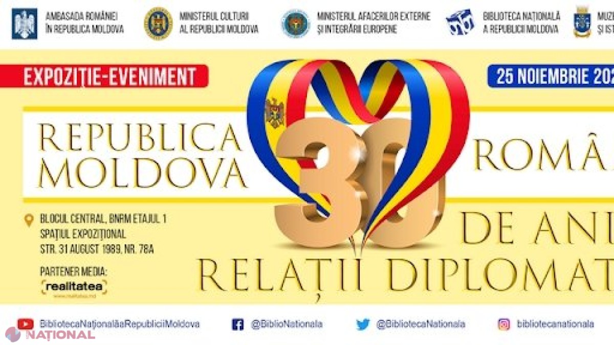 Expoziție – Eveniment „R. Moldova – România: 30 de ani de relații diplomatice”