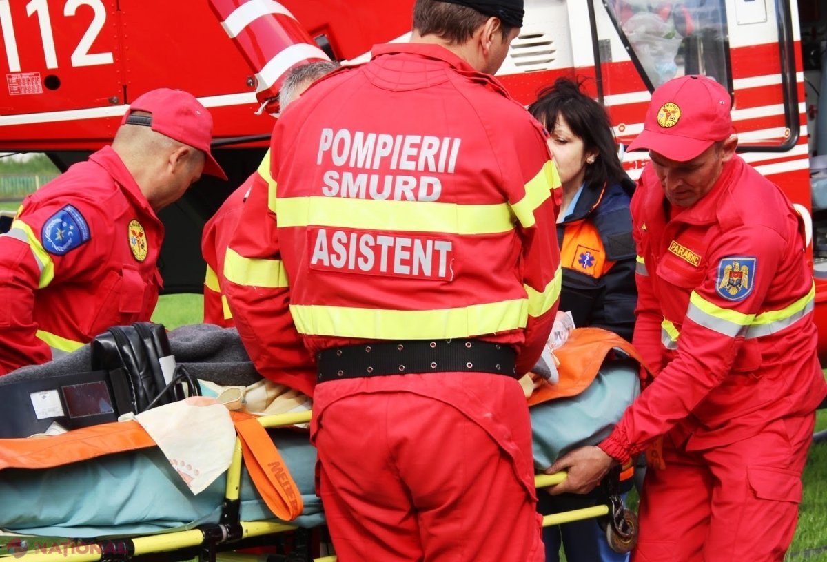 O femeie din Sângerei, adusă de URGENȚĂ cu un elicopter al SMURD Iași la Chișinău