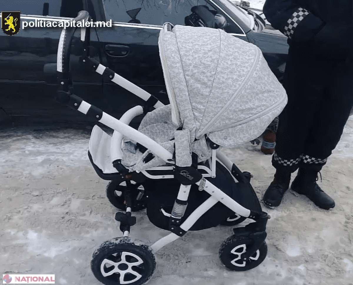 Culmea HOȚIEI la Buiucani: Doi bărbați cu un cărucior pentru copii