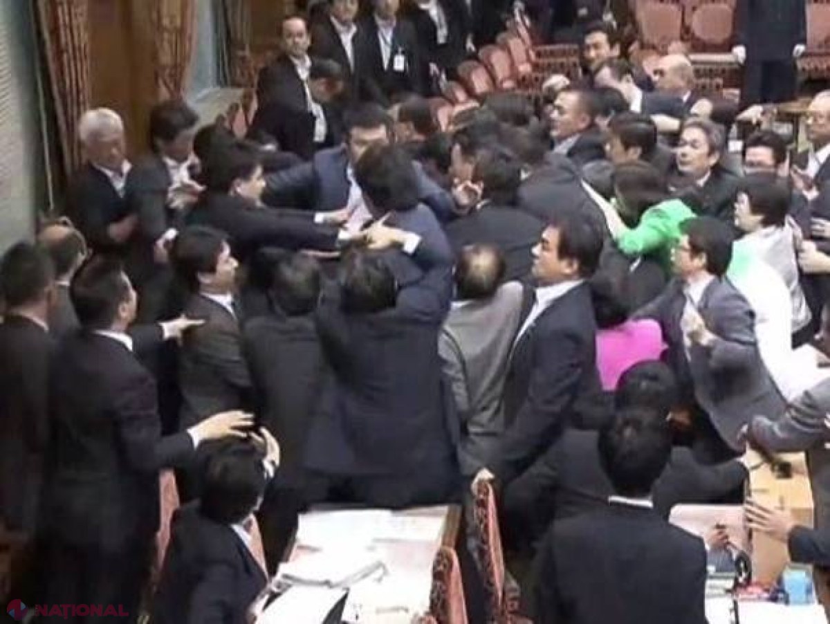 VIDEO // VIOLENŢE în Parlamentul Japoniei