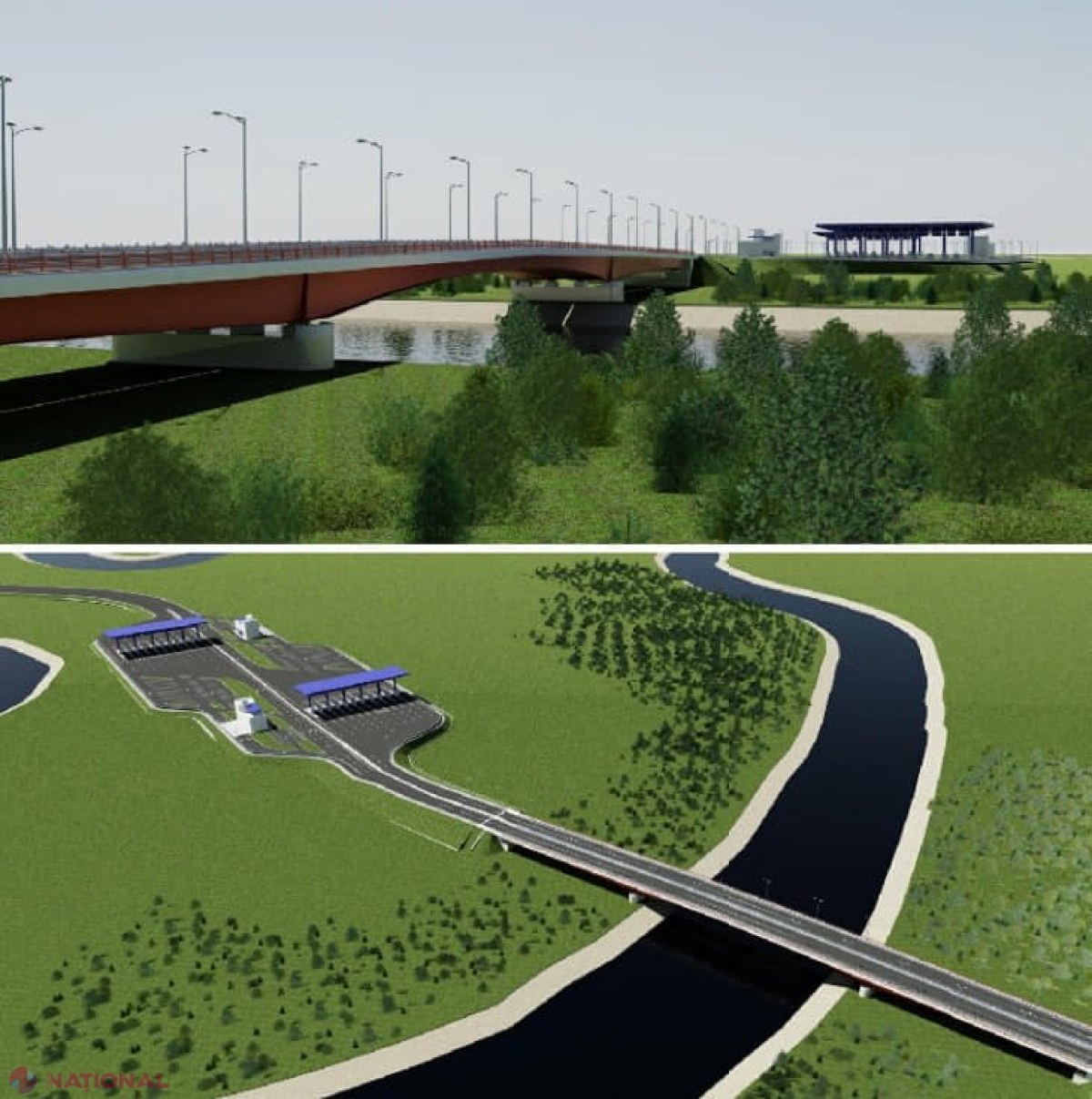 FOTO // Cum va arăta cel mai NOU POD care va lega R. Moldova de România: Bucureștiul va asigura finanțarea lucrărilor de construcție a podului și a drumului de acces, inclusiv infrastructurile conexe, amplasate pe teritoriul României