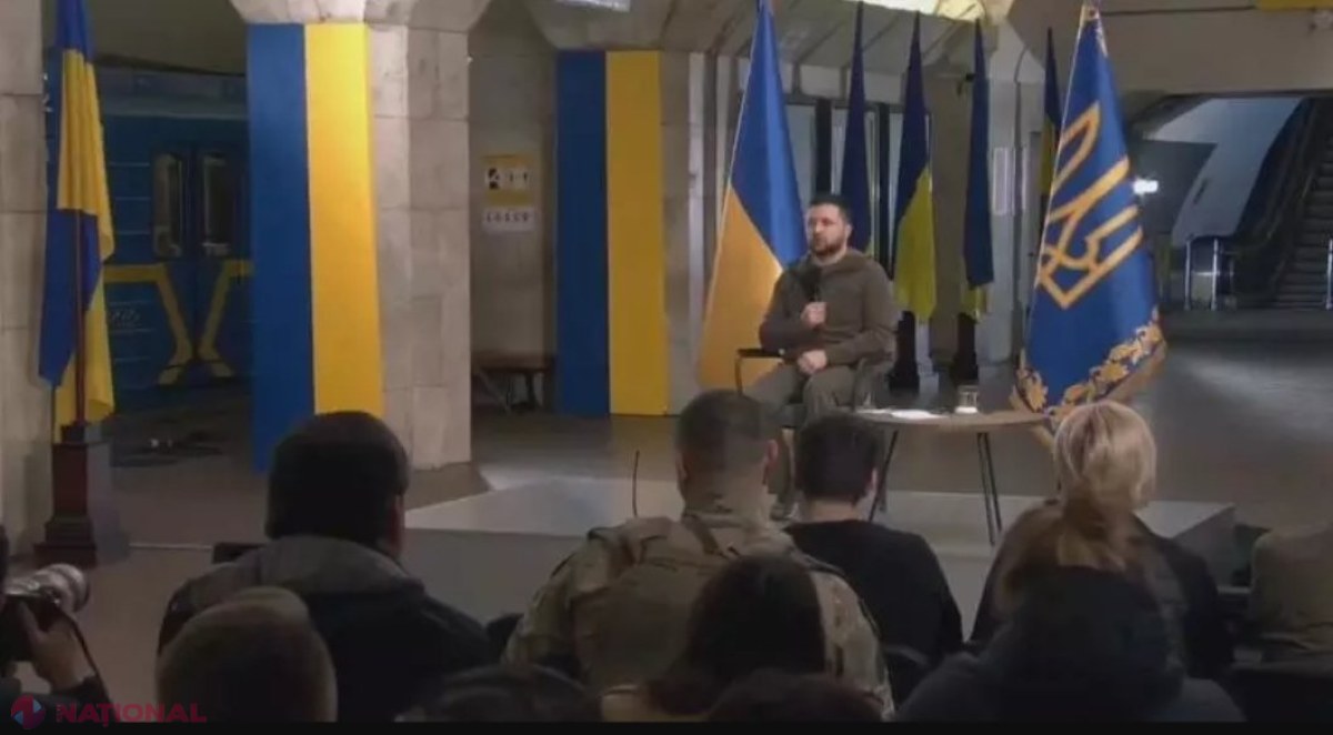 Zelenski, conferință într-o stație de metrou. În ce situație spune liderul ucrainean că va abandona negocierile cu Rusia și ce spune de ATACUL asupra Odesei. 