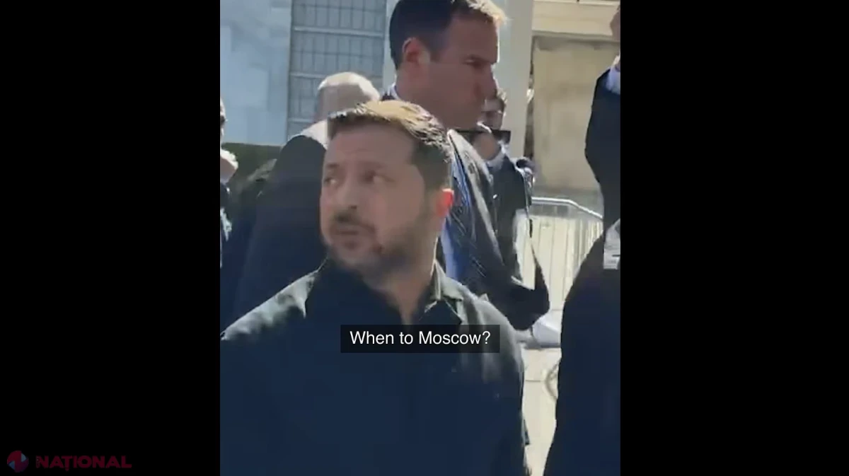 VIDEO // Zelenski i-a UMILIT la New York pe propagandiștii lui Putin. Întrebat când vine Moscova, președintele Ucrainei a tăiat-o scurt: „Pe o rachetă!”