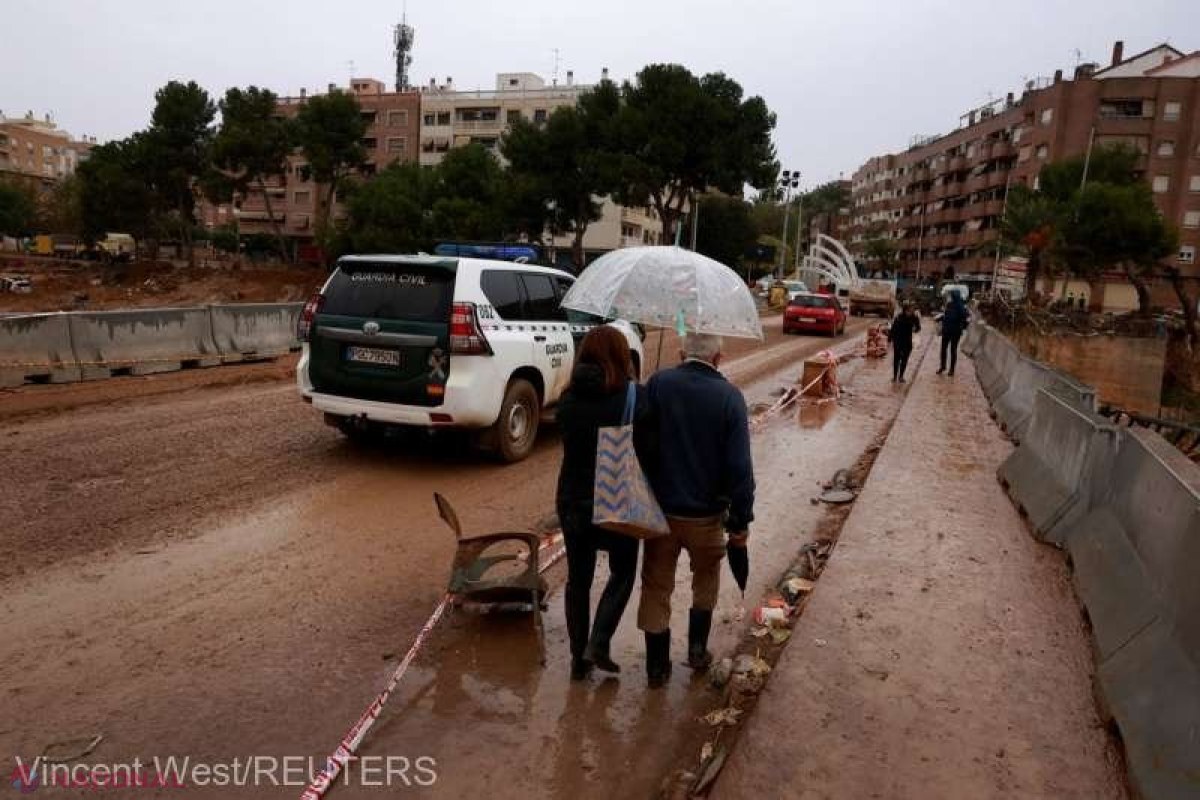 Noi ploi torenţiale în Spania, la două săptămâni după inundaţii; meteorologii au emis cod roşu 