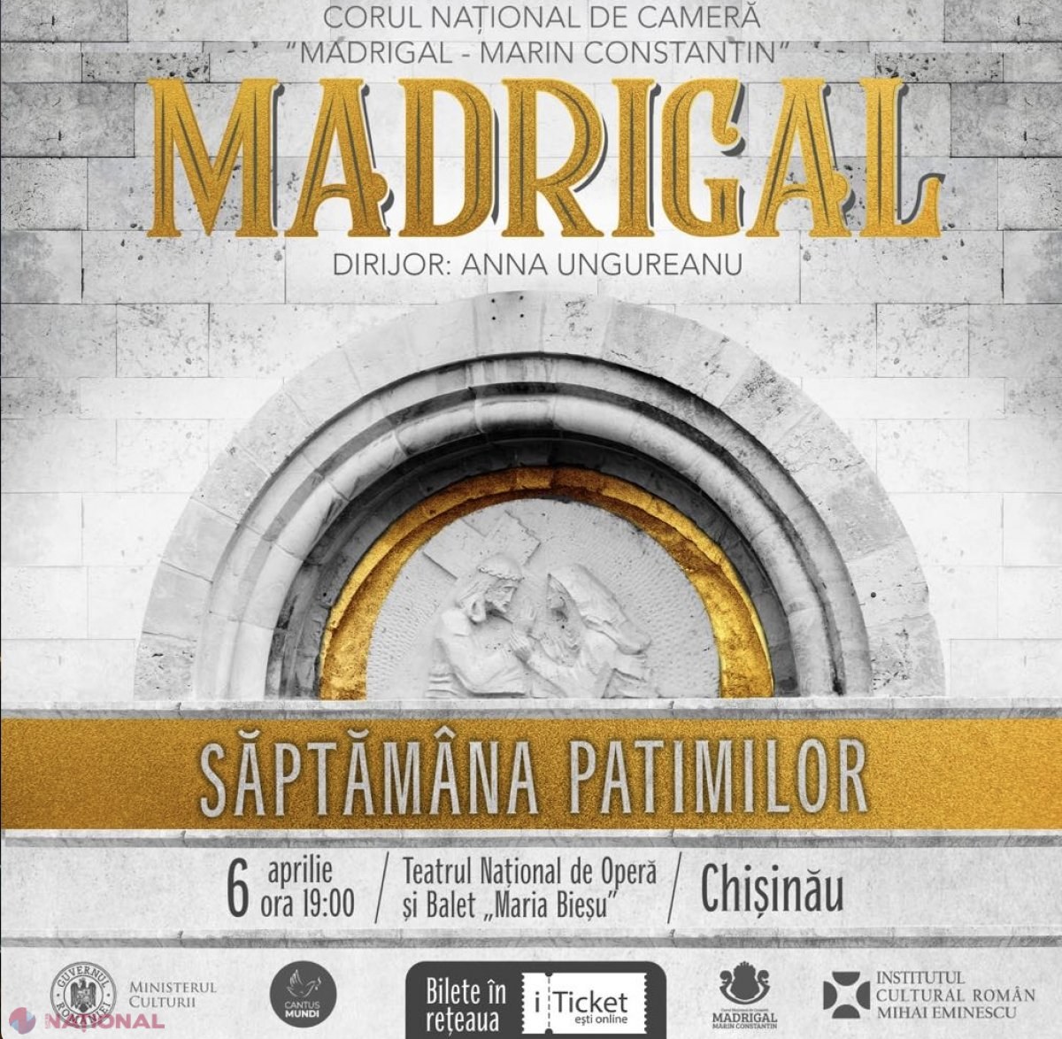 Corul Madrigal vine la Chișinău de Paște, cu spectacolul extraordinar „Săptămâna Patimilor”. Programul include lucrări semnate de Anton Pann, Nicolae Lungu, Gheorghe Danga sau Wolfgang Amadeus Mozart, Krzystof Penderecki și Christopher Tin