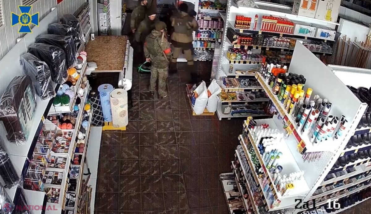 VIDEO // Noi imagini cu „ucigașii și jefuitorii” din armata lui Putin. Aceștia au „demilitarizat” și „denazificat” un MAGAZIN din Sumî