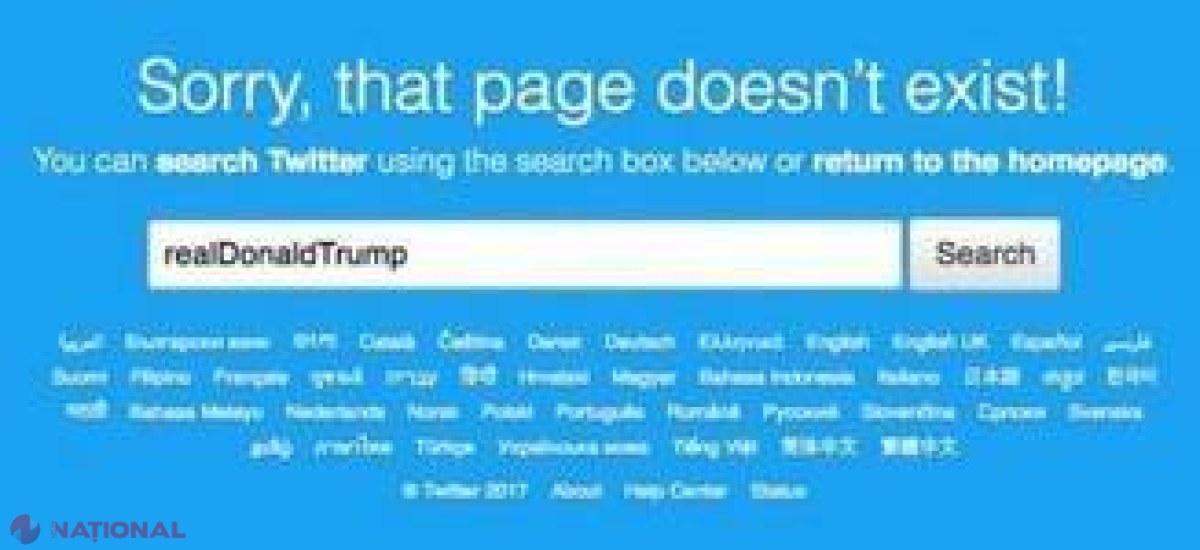 Contul de Twitter al lui Trump, dezactivat de un angajat al rețelei aflat în ultima zi de muncă 