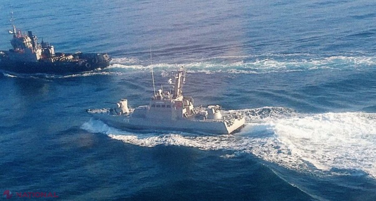 VIDEO // Focuri de armă și tamponări navale în Strâmtoarea Kerci. Rusia a capturat TREI nave militare ucrainene
