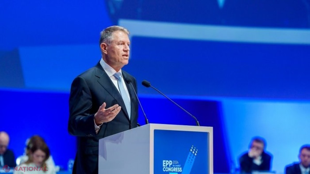 VIDEO // Klaus Iohannis, la Congresul PPE: Republica Moldova, Ucraina şi Georgia sunt „parte integrantă” a Uniunii Europene, iar viitorul lor este în UE