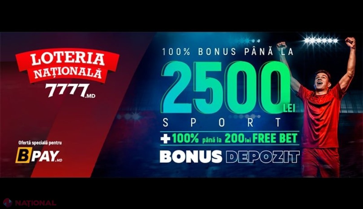 Super Bonus pentru toți jucătorii: Alimentați contul de pe 7777.md prin BPAY și primiți un bonus de 100% de până la 2 500 de lei și până la 200 de lei FREEBET