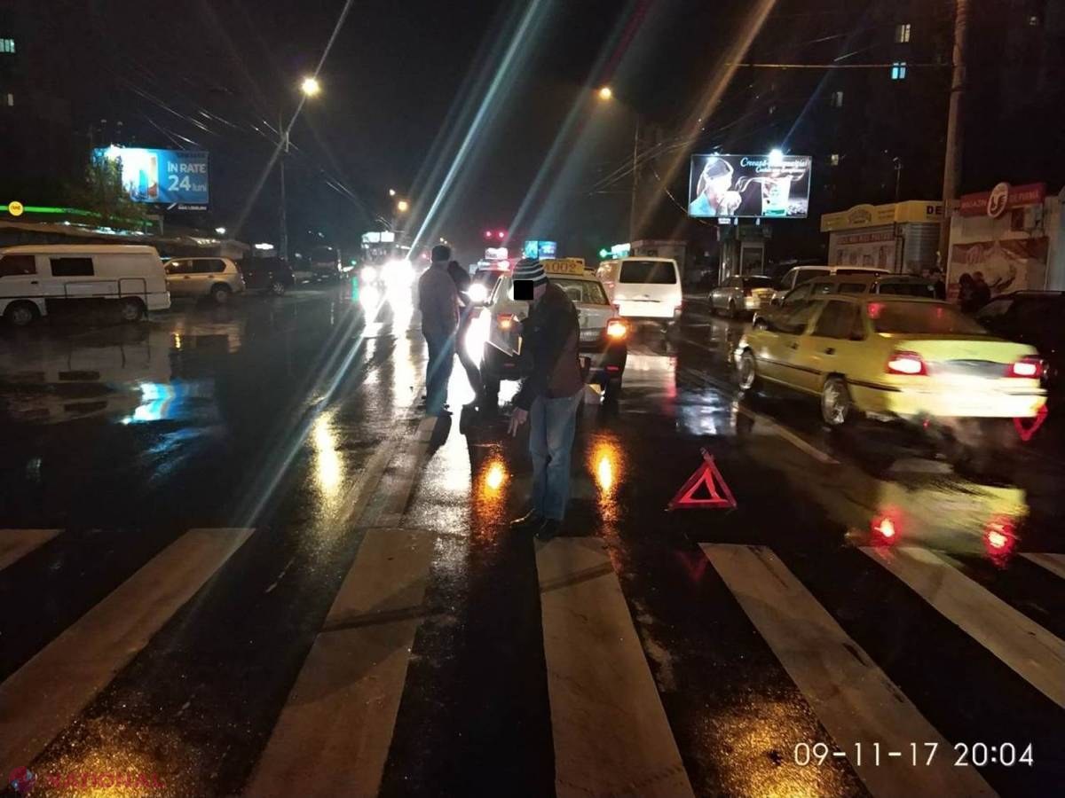 O tânără de 24 de ani a ajuns în stare gravă la Reanimare, după ce a fost lovită aseară de un TAXI pe o trecere de pietoni