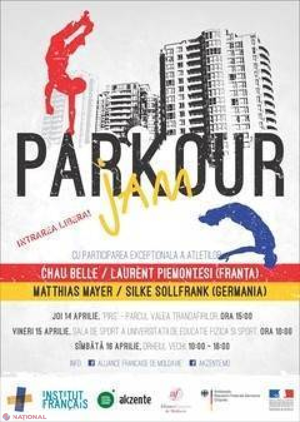 Eveniment inedit în R. Moldova pentru amatorii de Parkour