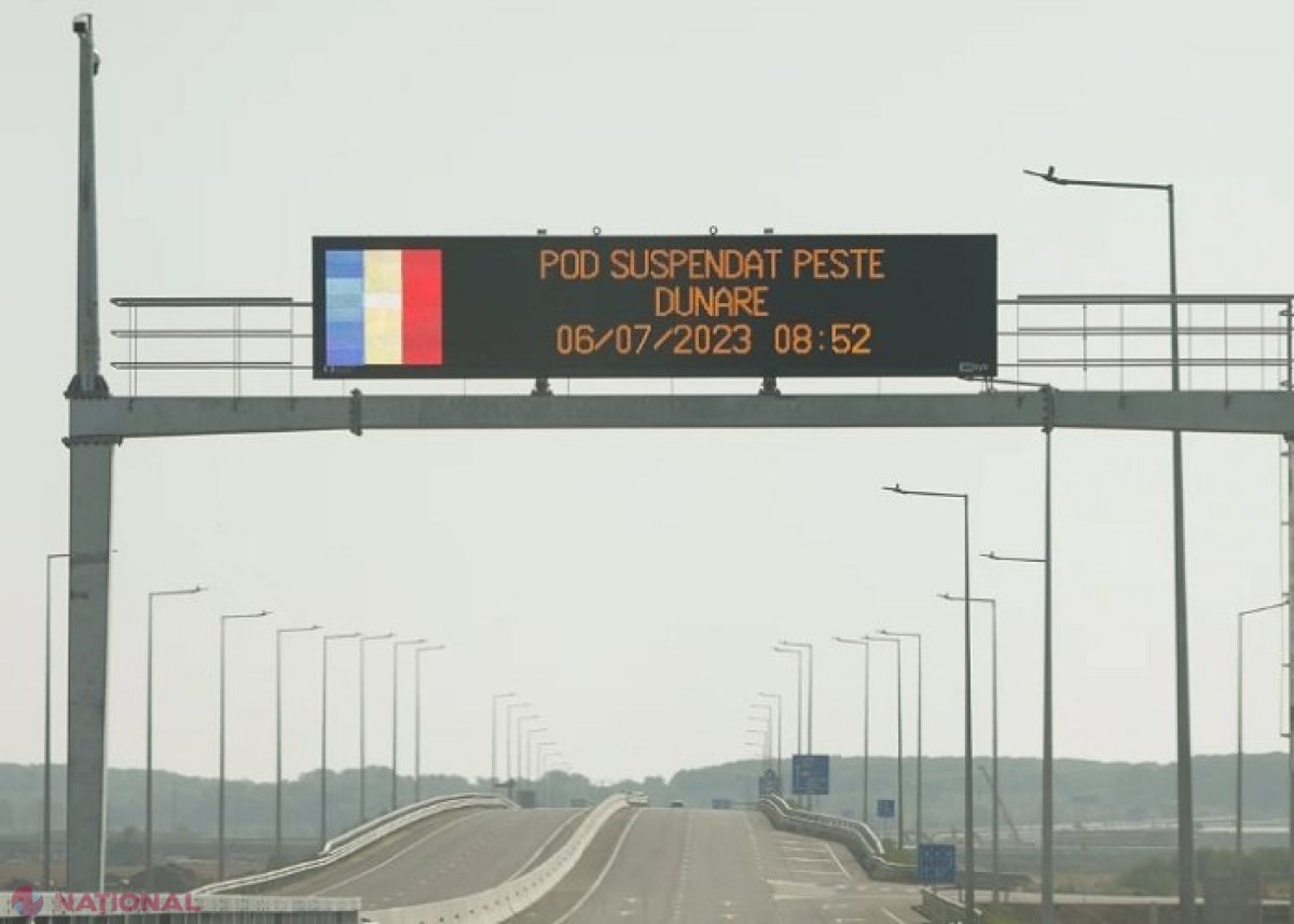 Cel mai mare pod suspendat construit vreodată în România, al treilea din Europa, dat în exploatare peste Prut 