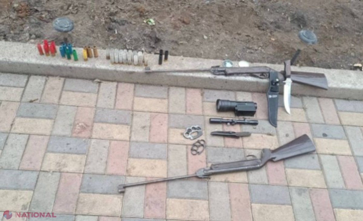 VIDEO // Arme la Orhei: Proprietarul nu a vrut să spună de unde le-a luat 