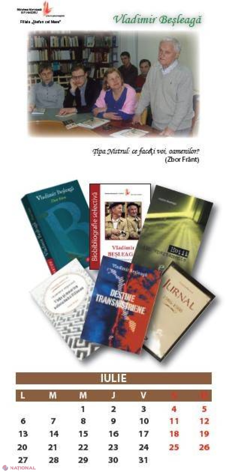 PREMIERĂ // „Solii literaturii” basarabene în primul calendar cu scriitori