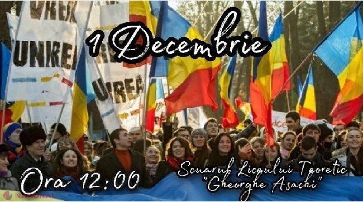 Un MARȘ al Unirii la Chișinău, pe 1 decembrie: „Este o zi în care, în urmă cu 102 ani, s-a înfăptuit năzuința seculară a românilor, cea de unificare” 