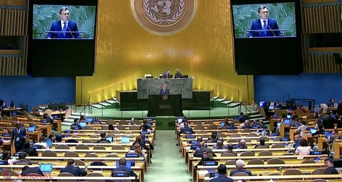 Prim-ministrul Dorin Recean, discurs la tribuna ONU: „Drumul nostru european este o chestiune de interes național vital și cea mai puternică garanție a păcii, democrației și dezvoltării”