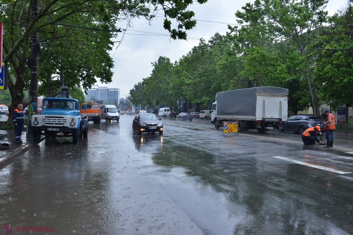 Sectorul Buiucani, cel mai AFECTAT de ploile din această dimineață