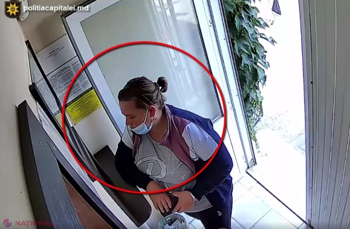 VIDEO // Femeia din imagini este căutată de Poliție: Ce a făcut la un schimb valutar din Chișinău 