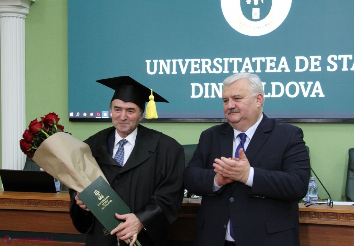 FOTO // Profesorul universitar Tudorel Toader, distins cu titlul onorific de „Doctor Honoris Causa” de către Universitatea de Stat din Moldova