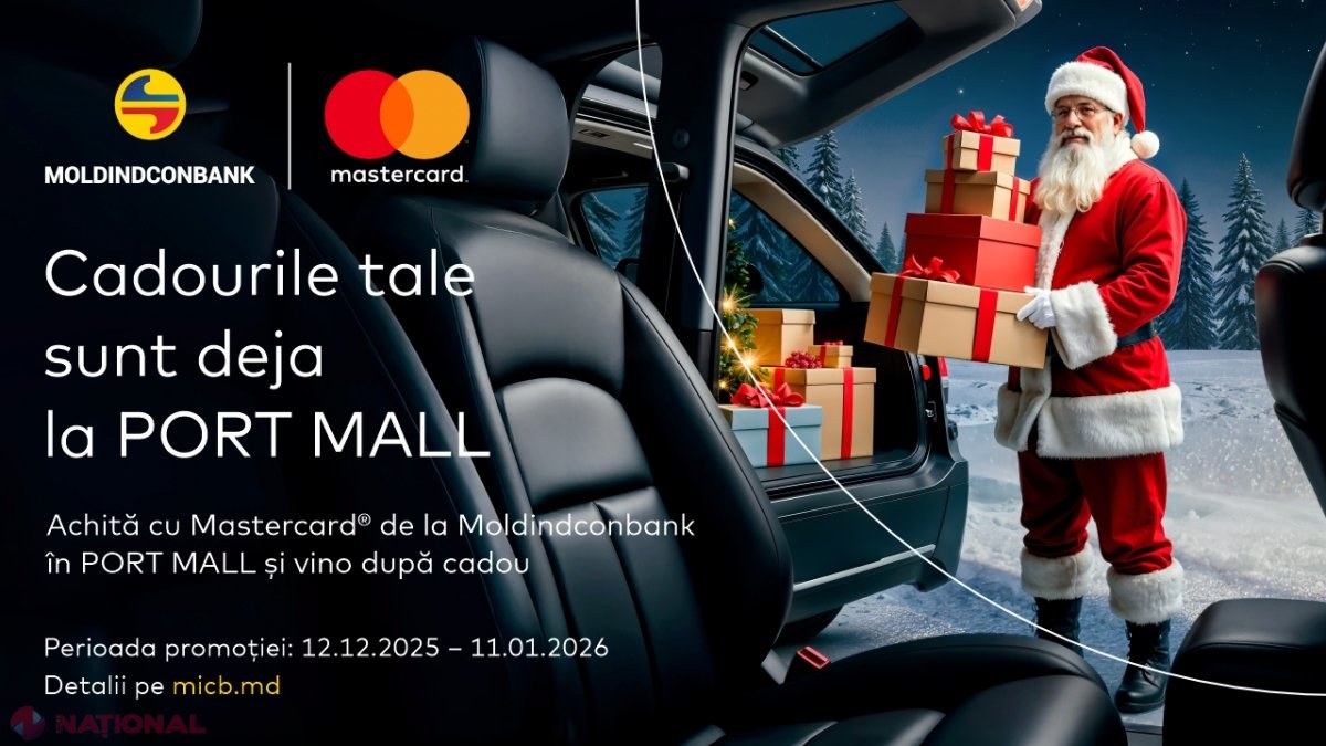 CADOURILE tale sunt deja la Port Mall: Moldindconbank și Mastercard aduc surprizele sezonului