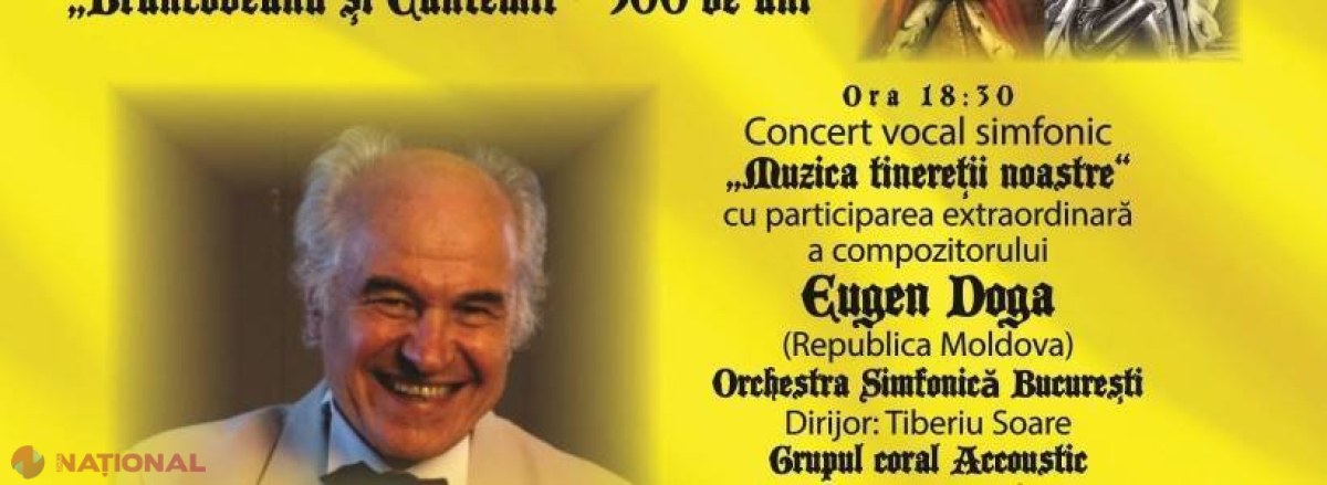 Eugen Doga și formația „Zdob și Zdub” vor cânta la București de Ziua Limbii Române