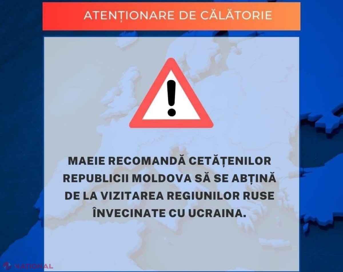 Cetățenii R. Moldova sunt îndemnați să păraseasca de URGENȚĂ regiunile din Federația Rusă aflate la granița cu Ucraina
