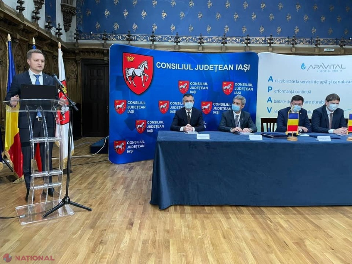 VIDEO // PRIMUL contract de extindere a conductelor de alimentare cu apă potabilă din România în R. Moldova, semnat la Iași, de Ziua Unirii Principatelor Române: „Apa nu va mai fi o graniță”