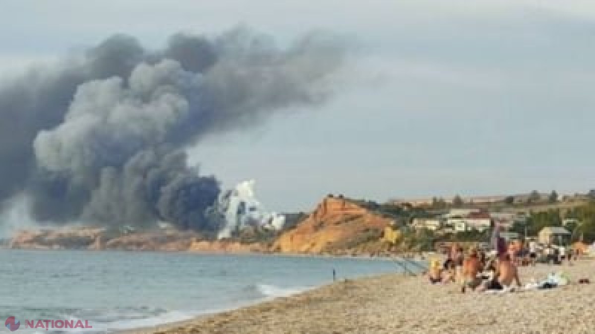 Explozii și fum gros pe cea mai importantă bază militară a Moscovei în Crimeea. Rușii susțin că un avion ar fi ieșit de pe pistă. Versiunea ucrainenilor