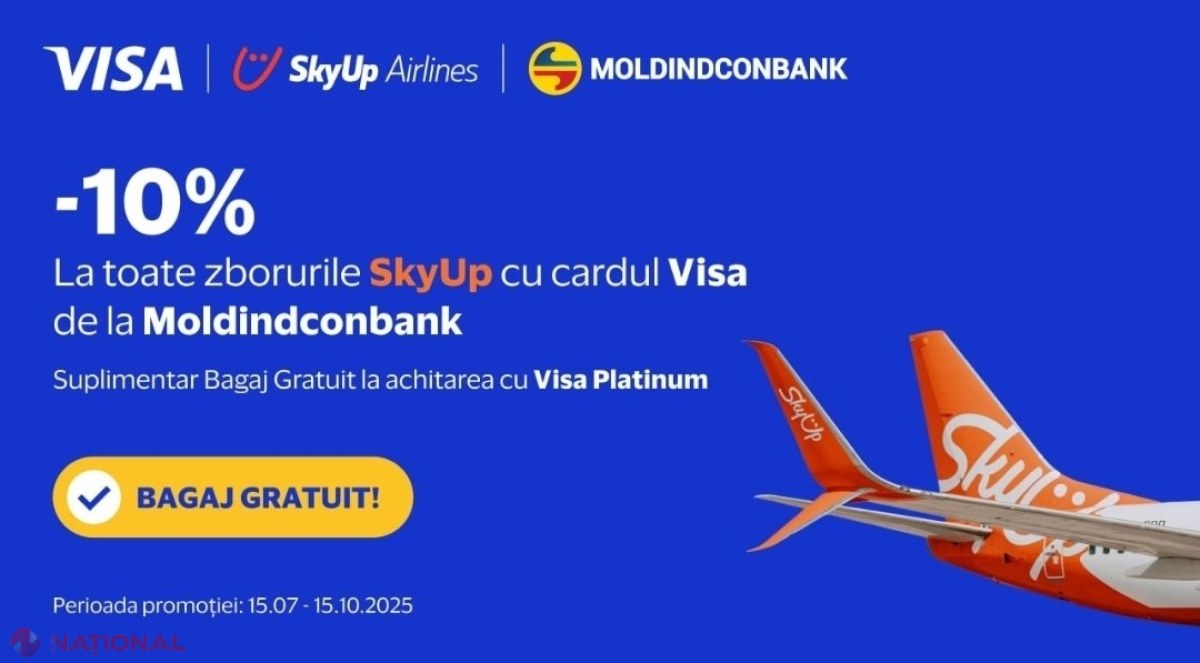 Moldindconbank și Visa lansează o campanie promoțională pentru cei pasionați de călătorii