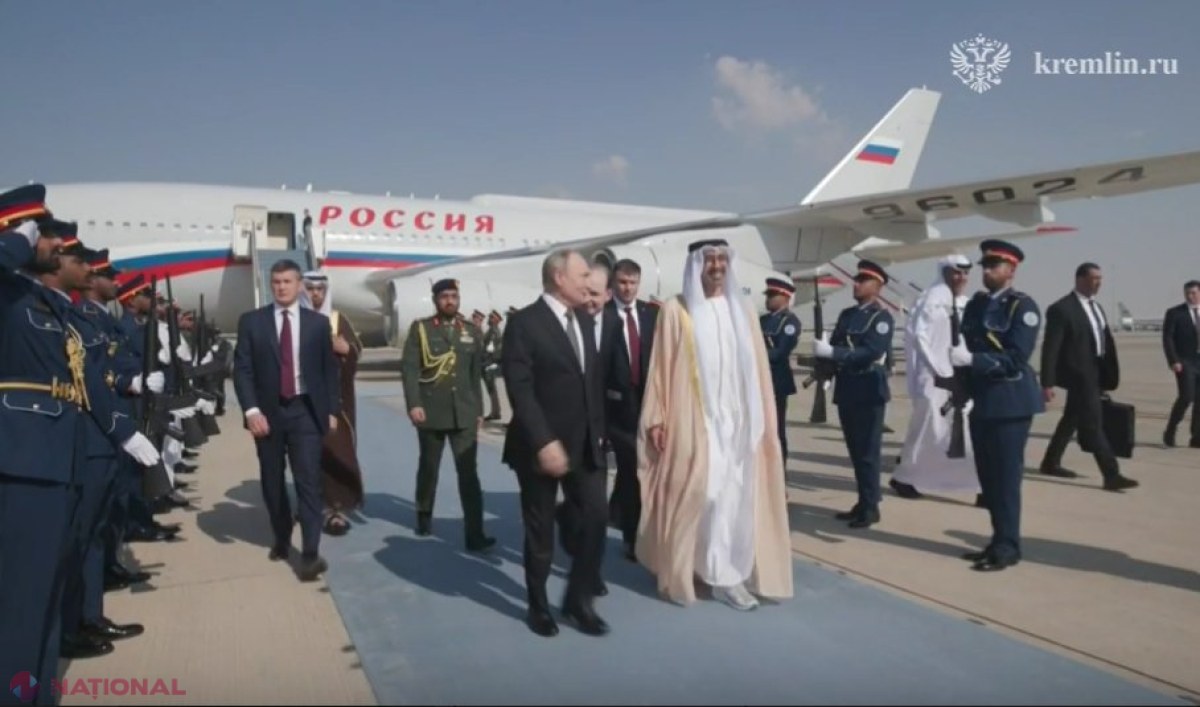 VIDEO // Vladimir Putin a ieșit din „bârlog” și a ajuns în Abu Dhabi. Cu ce personaj urmează să se vadă liderul rus, urmărit internațional