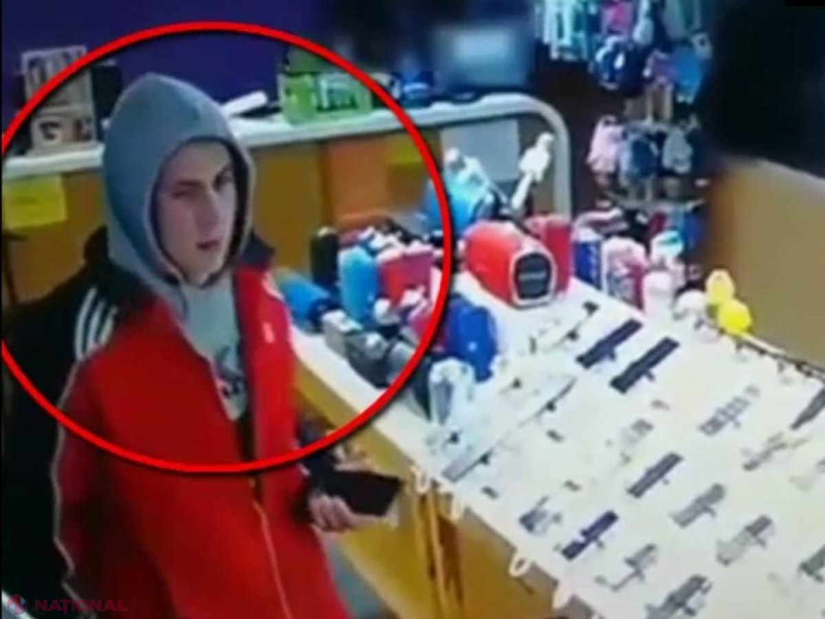 VIDEO // Îl recunoașteți pe tânărul din imagine: Momentul în care sustrage un telefon dintr-un magazin specializat