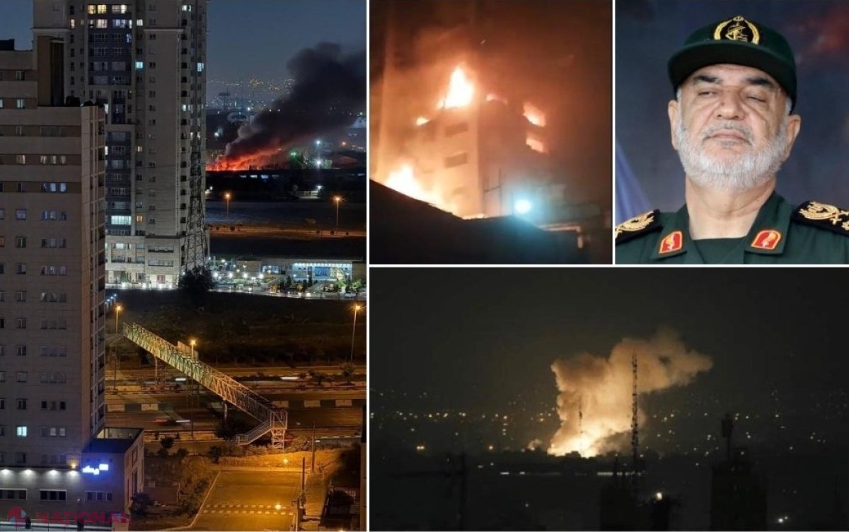 Israelul a atacat Iranul, vizând instalații NUCLEARE. Explozii la Teheran şi Natanz Şeful armatei iraniene, Bagheri, ar fi fost ucis