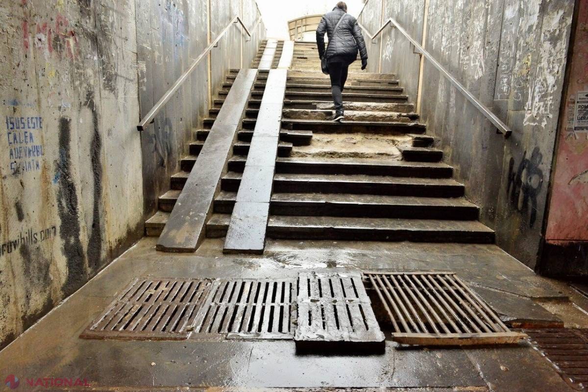 FOTO // Silvia Radu a dispus începerea lucrărilor de reparație a PASAJULUI subteran de pe viaduct