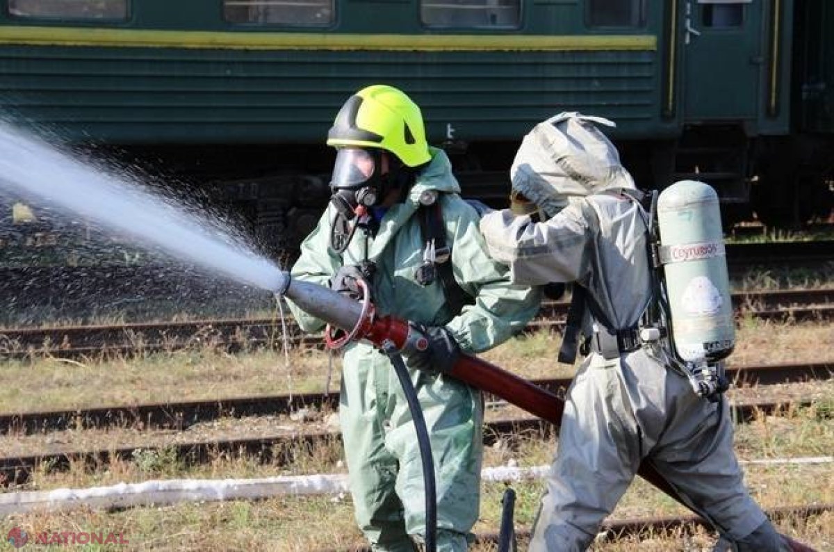  Tren de pe ruta Ungheni-Chișinău, CUPRINS de FLĂCĂRI