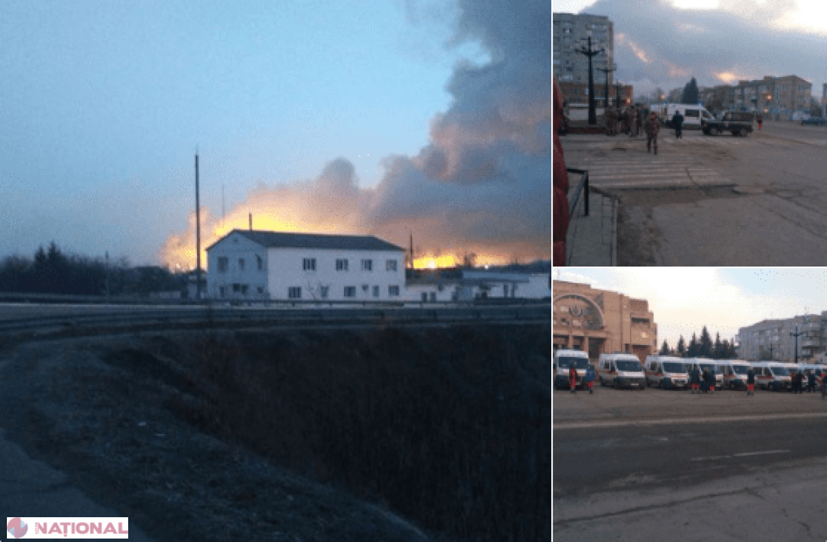 STARE DE URGENŢĂ în Ucraina, după o serie de EXPLOZII în lanţ. Peste 20.000 de persoane, EVACUATE