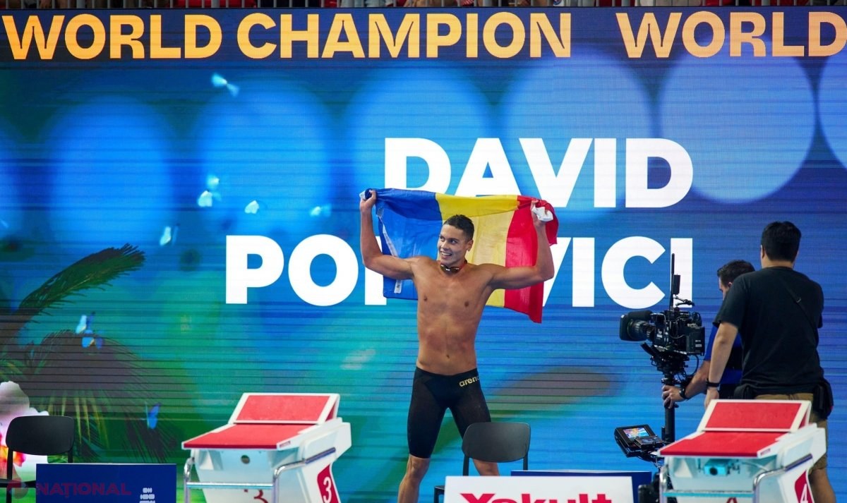VIDEO // Dublă ISTORICĂ pentru David Popovici. Sportivul român a obținut AURUL și la 100 de metri liber, la Campionatul Mondial! 